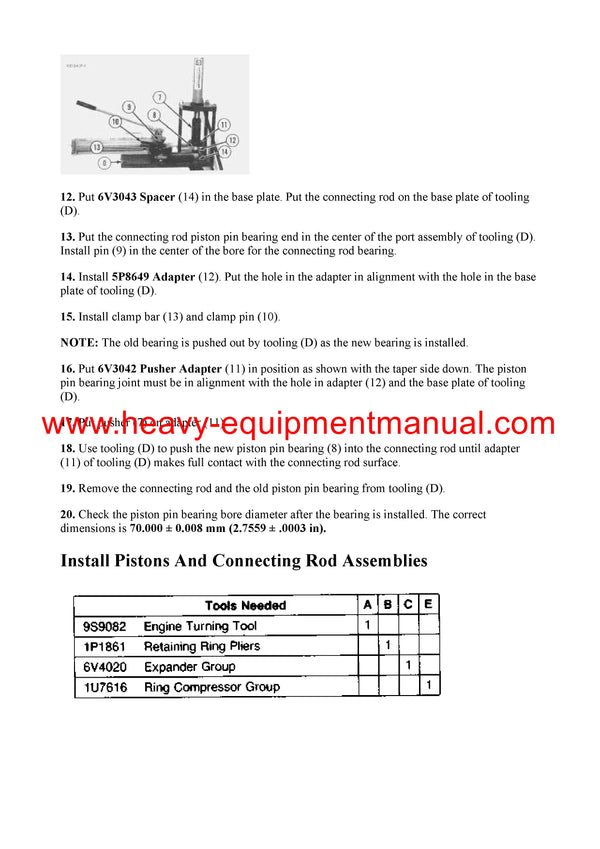 DOWNLOAD CATERPILLAR 3508 LOCOMOTIVE ENGINE SERVICE REPAIR MANUAL 6TJ