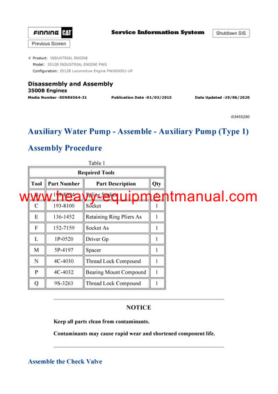 DOWNLOAD CATERPILLAR 3512B INDUSTRIAL ENGINE SERVICE REPAIR MANUAL PWG