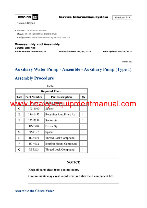 DOWNLOAD CATERPILLAR 3512B INDUSTRIAL ENGINE SERVICE REPAIR MANUAL PWG