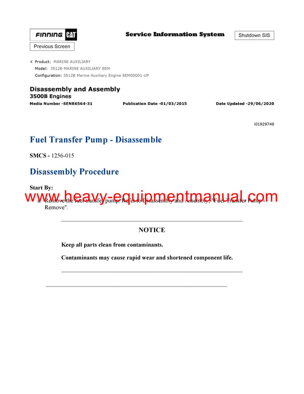 DOWNLOAD CATERPILLAR 3512B MARINE AUXILIARY SERVICE REPAIR MANUAL 8EM