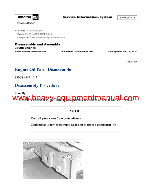 DOWNLOAD CATERPILLAR 3512B MARINE ENGINE SERVICE REPAIR MANUAL S2K