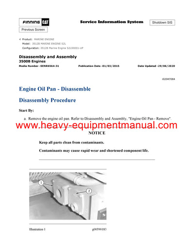 DOWNLOAD CATERPILLAR 3512B MARINE ENGINE SERVICE REPAIR MANUAL S2L