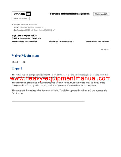 DOWNLOAD CATERPILLAR 3512B PETROLEUM ENGINE SERVICE REPAIR MANUAL SRZ