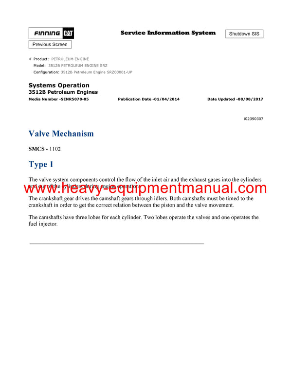 DOWNLOAD CATERPILLAR 3512B PETROLEUM ENGINE SERVICE REPAIR MANUAL SRZ