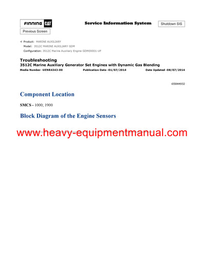 DOWNLOAD CATERPILLAR 3512C MARINE AUXILIARY SERVICE REPAIR MANUAL GDM