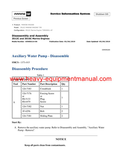 DOWNLOAD CATERPILLAR 3512C MARINE ENGINE SERVICE REPAIR MANUAL T3R