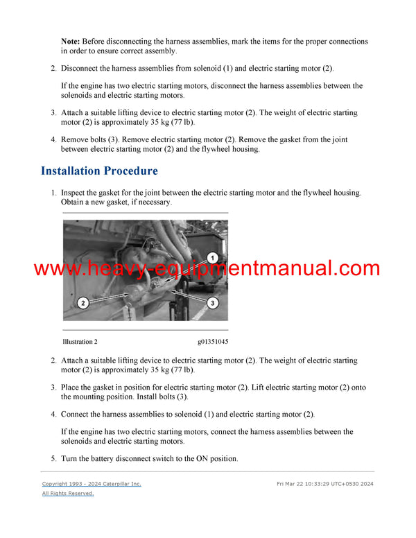 DOWNLOAD CATERPILLAR 3512C MARINE ENGINE SERVICE REPAIR MANUAL T3W