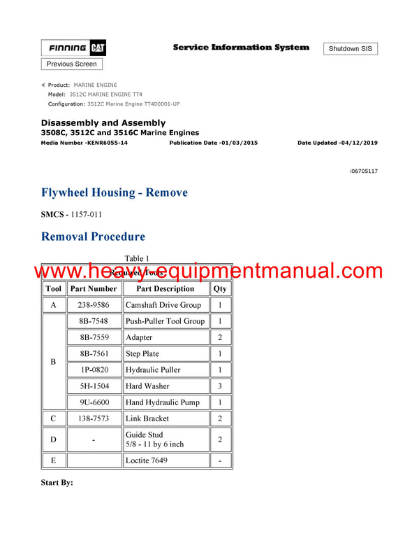 DOWNLOAD CATERPILLAR 3512C MARINE ENGINE SERVICE REPAIR MANUAL TT4
