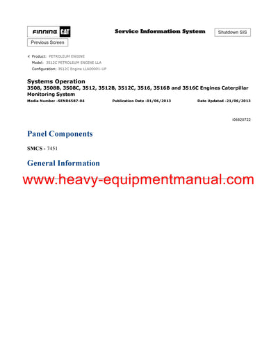 DOWNLOAD CATERPILLAR 3512C PETROLEUM ENGINE SERVICE REPAIR MANUAL LLA