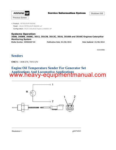 DOWNLOAD CATERPILLAR 3512C PETROLEUM ENGINE SERVICE REPAIR MANUAL LLF