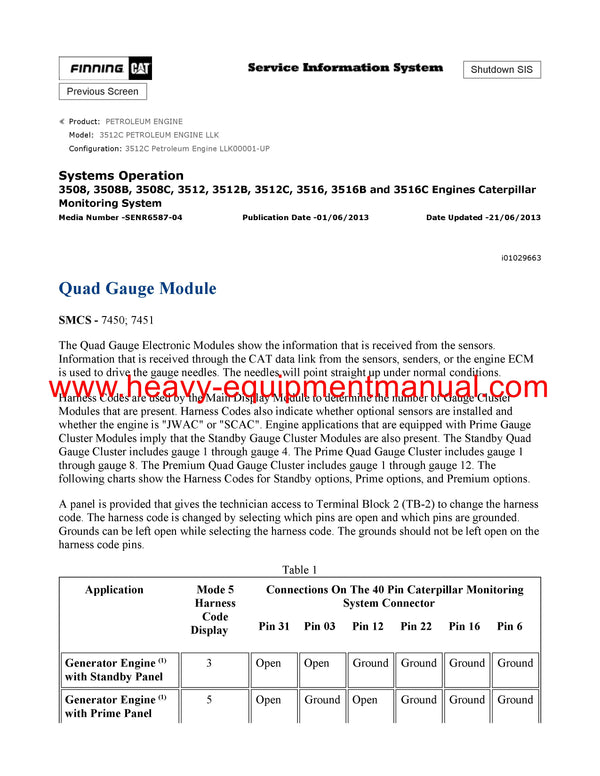 DOWNLOAD CATERPILLAR 3512C PETROLEUM ENGINE SERVICE REPAIR MANUAL LLK