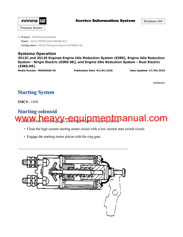 DOWNLOAD CATERPILLAR 3512C PETROLEUM ENGINE SERVICE REPAIR MANUAL R1T