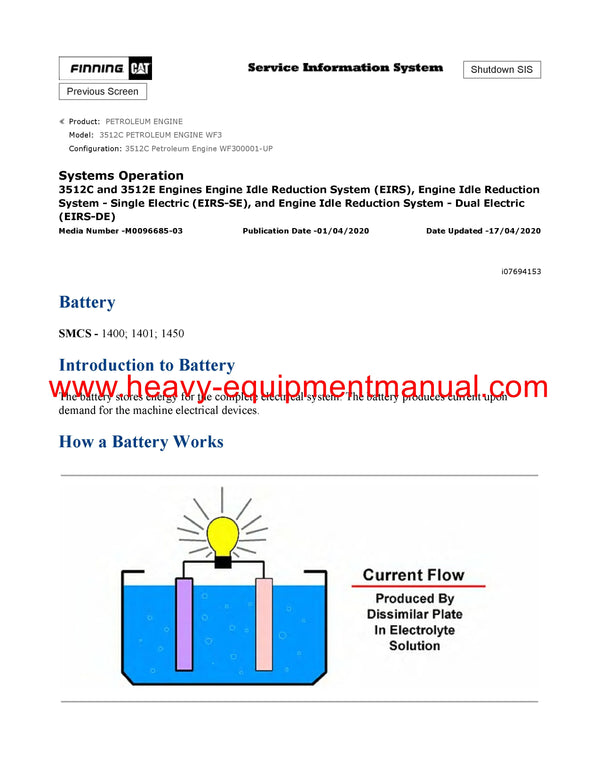 DOWNLOAD CATERPILLAR 3512C PETROLEUM ENGINE SERVICE REPAIR MANUAL WF3