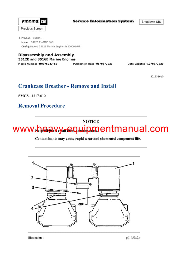 DOWNLOAD CATERPILLAR 3512E ENGINE SERVICE REPAIR MANUAL SY3