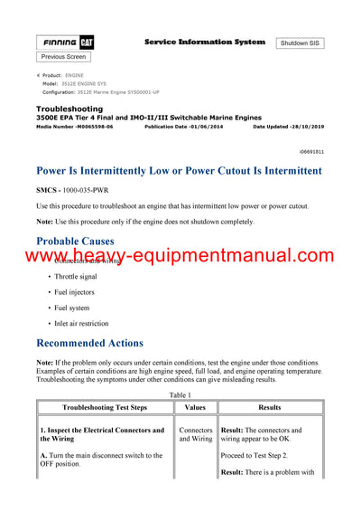 DOWNLOAD CATERPILLAR 3512E ENGINE SERVICE REPAIR MANUAL SY5