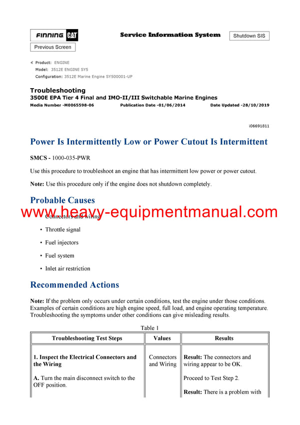 DOWNLOAD CATERPILLAR 3512E ENGINE SERVICE REPAIR MANUAL SY5