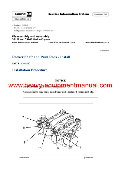 DOWNLOAD CATERPILLAR 3512E ENGINE SERVICE REPAIR MANUAL SY7