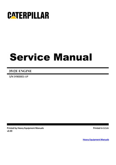 DOWNLOAD CATERPILLAR 3512E ENGINE SERVICE REPAIR MANUAL SY9