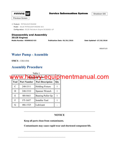 DOWNLOAD CATERPILLAR 3512E PETROLEUM ENGINE SERVICE REPAIR MANUAL SK3