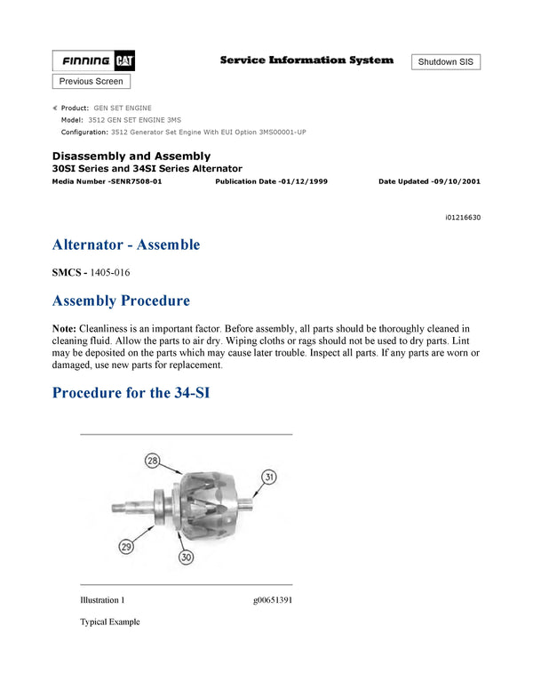 DOWNLOAD CATERPILLAR 3512 GEN SET ENGINE SERVICE REPAIR MANUAL 3MS