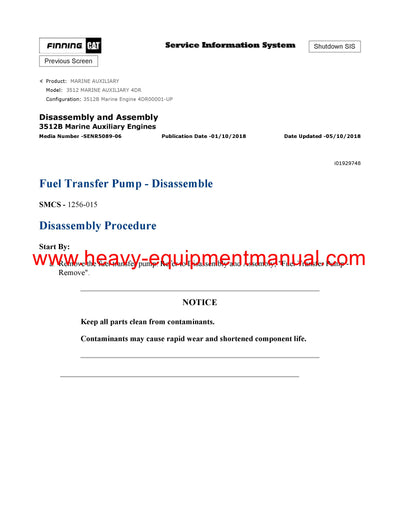DOWNLOAD CATERPILLAR 3512 MARINE AUXILIARY SERVICE REPAIR MANUAL 4DR
