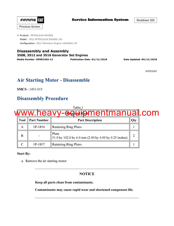 DOWNLOAD CATERPILLAR 3512 PETROLEUM ENGINE SERVICE REPAIR MANUAL LN2