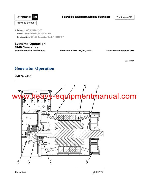 DOWNLOAD CATERPILLAR 3516B GENERATOR SET SERVICE REPAIR MANUAL BPJ