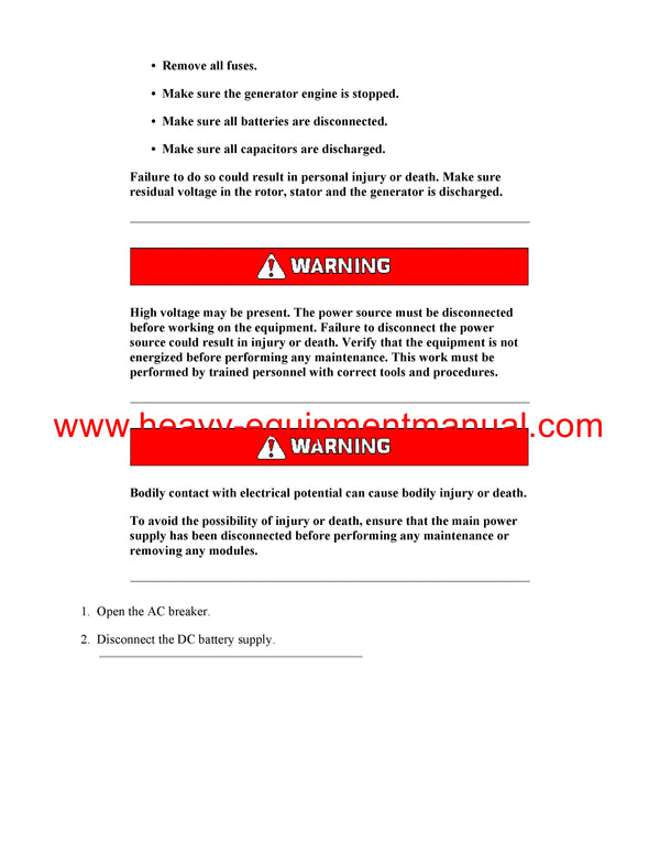 DOWNLOAD CATERPILLAR 3516B GENERATOR SET SERVICE REPAIR MANUAL EDP