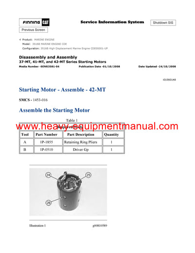 DOWNLOAD CATERPILLAR 3516B MARINE ENGINE SERVICE REPAIR MANUAL CDE