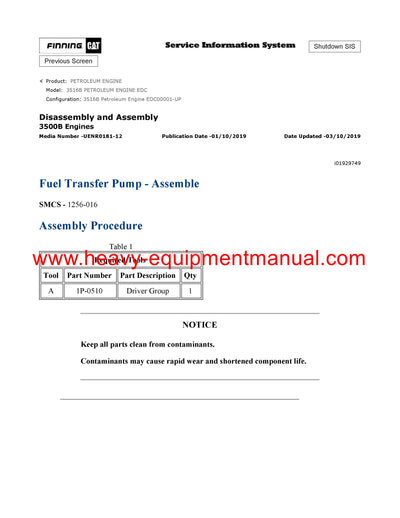 DOWNLOAD CATERPILLAR 3516B PETROLEUM ENGINE SERVICE REPAIR MANUAL EDC