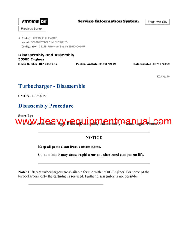 DOWNLOAD CATERPILLAR 3516B PETROLEUM ENGINE SERVICE REPAIR MANUAL EDH