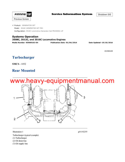 DOWNLOAD CATERPILLAR 3516C GENERATOR SET SERVICE REPAIR MANUAL PRC