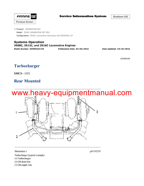 DOWNLOAD CATERPILLAR 3516C GENERATOR SET SERVICE REPAIR MANUAL PRC