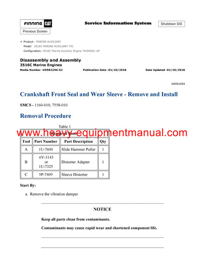 DOWNLOAD CATERPILLAR 3516C MARINE AUXILIARY SERVICE REPAIR MANUAL TKJ