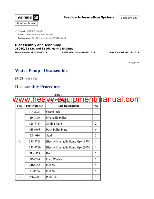DOWNLOAD CATERPILLAR 3516C MARINE ENGINE SERVICE REPAIR MANUAL TTD