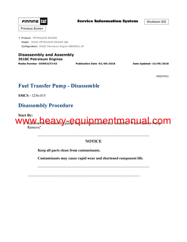 DOWNLOAD CATERPILLAR 3516C PETROLEUM ENGINE SERVICE REPAIR MANUAL JB6