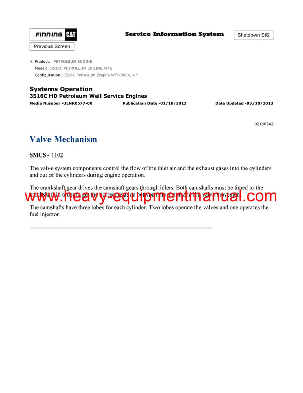DOWNLOAD CATERPILLAR 3516C PETROLEUM ENGINE SERVICE REPAIR MANUAL WFS