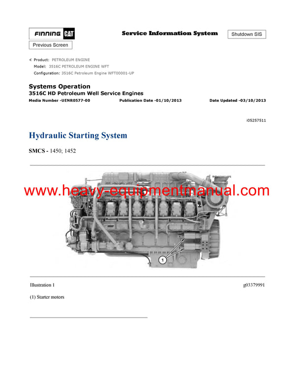 DOWNLOAD CATERPILLAR 3516C PETROLEUM ENGINE SERVICE REPAIR MANUAL WFT