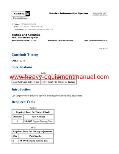 DOWNLOAD CATERPILLAR 3516 PETROLEUM ENGINE SERVICE REPAIR MANUAL LMC