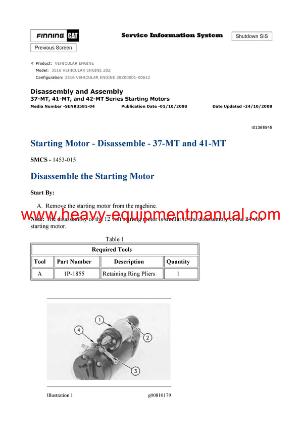 DOWNLOAD CATERPILLAR 3516 VEHICULAR ENGINE SERVICE REPAIR MANUAL 28Z