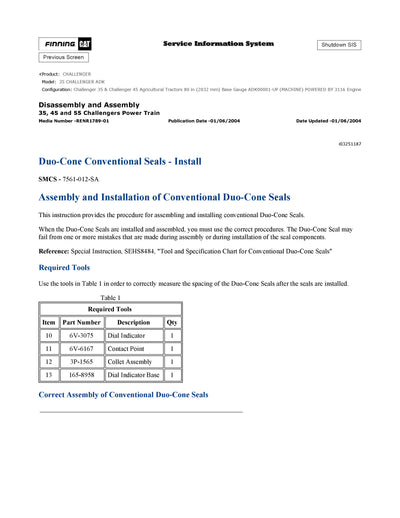 DOWNLOAD CATERPILLAR 35 CHALLENGER SERVICE REPAIR MANUAL ADK