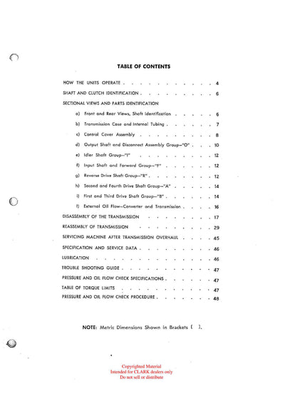 Clark 4000 Powershift Transmission maintenance & service manual - PDF Download