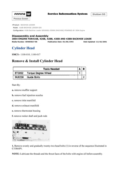 DOWNLOAD CATERPILLAR 416B BACKHOE LOADER SERVICE REPAIR MANUAL 8ZK