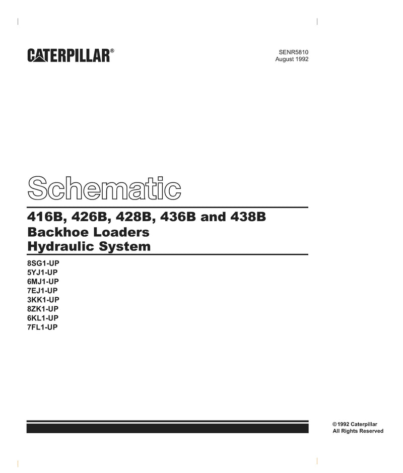 416B Caterpillar Backhoe Loader Electrical & Hydraulic Schematic Manual