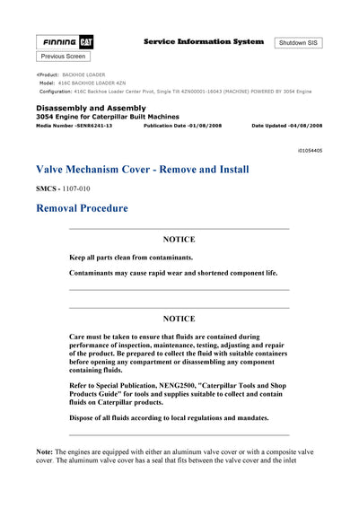 DOWNLOAD CATERPILLAR 416C BACKHOE LOADER SERVICE REPAIR MANUAL 4ZN