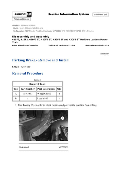 DOWNLOAD CATERPILLAR 416F2 BACKHOE LOADER SERVICE REPAIR MANUAL LYA