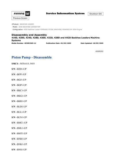 DOWNLOAD CATERPILLAR 420D BACKHOE LOADER SERVICE REPAIR MANUAL FDP