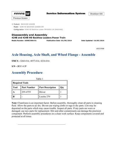 DOWNLOAD CATERPILLAR 424B HD BACKHOE LOADER SERVICE REPAIR MANUAL JRY