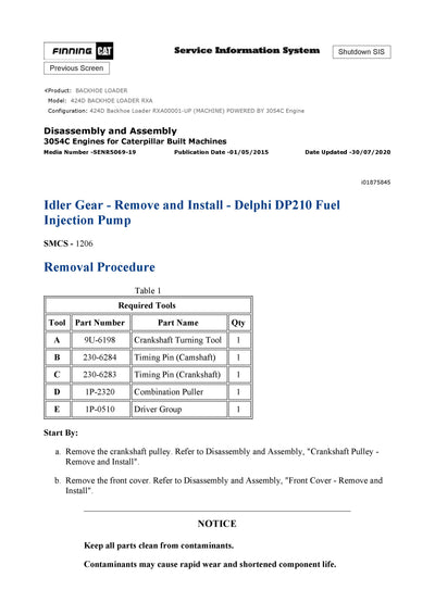 DOWNLOAD CATERPILLAR 424D BACKHOE LOADER SERVICE REPAIR MANUAL RXA