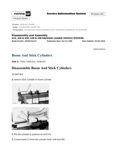 DOWNLOAD CATERPILLAR 426 BACKHOE LOADER SERVICE REPAIR MANUAL 7BC